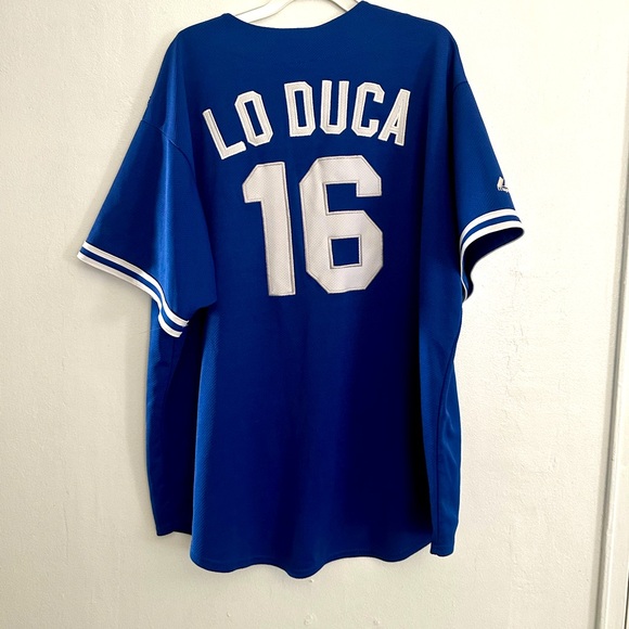 Rare vintage dodgers jersey LO DUCA 16 2003 official mlb authentic blue game day